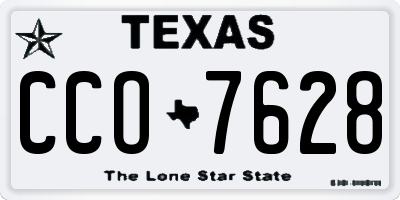 TX license plate CCO7628