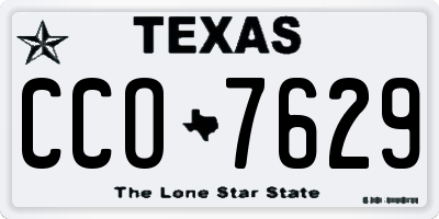 TX license plate CCO7629