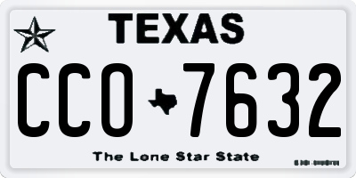 TX license plate CCO7632