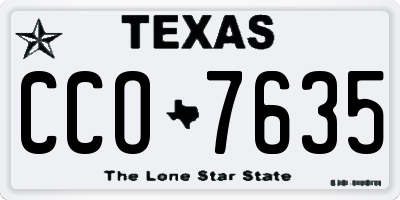 TX license plate CCO7635