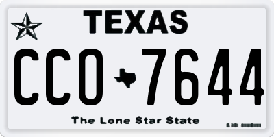 TX license plate CCO7644