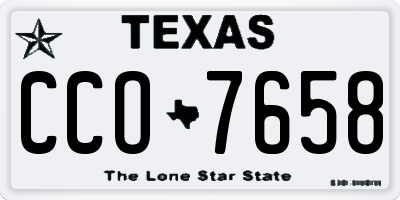 TX license plate CCO7658