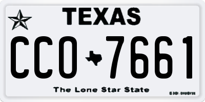TX license plate CCO7661