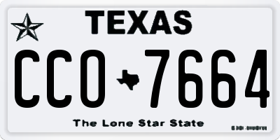 TX license plate CCO7664