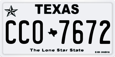 TX license plate CCO7672
