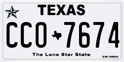 TX license plate CCO7674