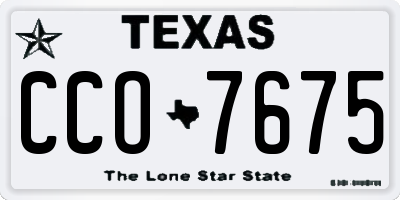 TX license plate CCO7675