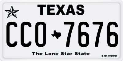 TX license plate CCO7676