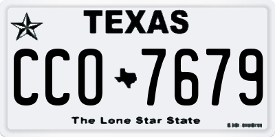 TX license plate CCO7679