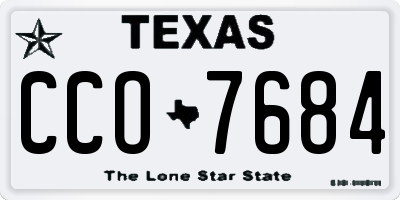 TX license plate CCO7684