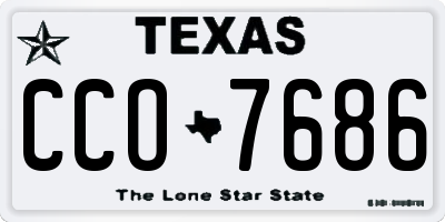 TX license plate CCO7686