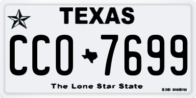 TX license plate CCO7699