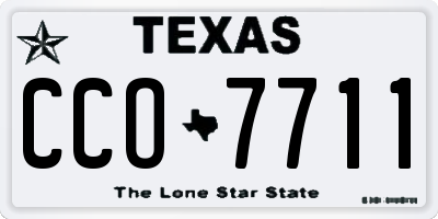TX license plate CCO7711