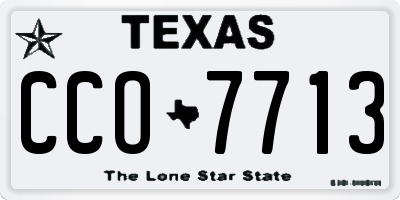 TX license plate CCO7713