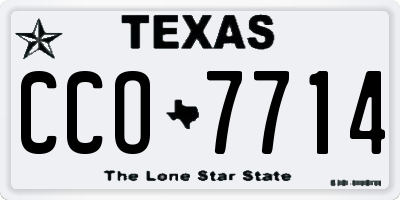 TX license plate CCO7714