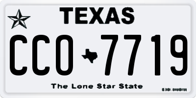 TX license plate CCO7719