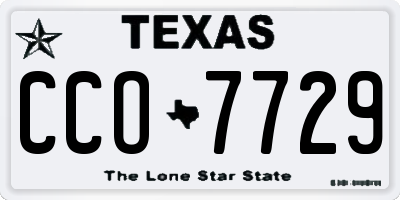 TX license plate CCO7729