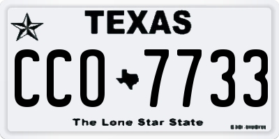 TX license plate CCO7733