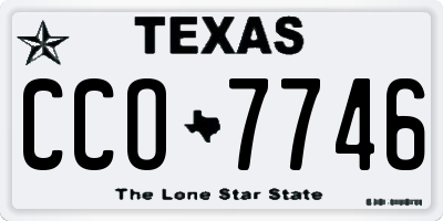 TX license plate CCO7746