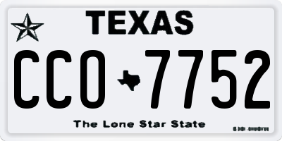 TX license plate CCO7752