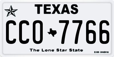 TX license plate CCO7766