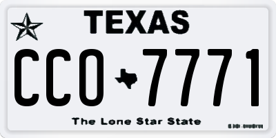 TX license plate CCO7771