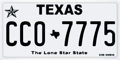 TX license plate CCO7775