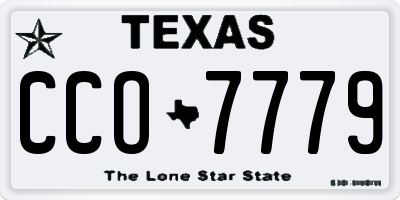 TX license plate CCO7779