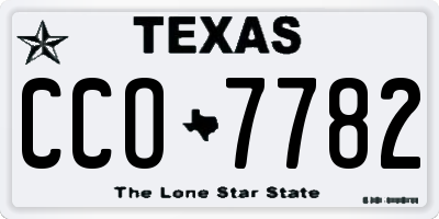 TX license plate CCO7782