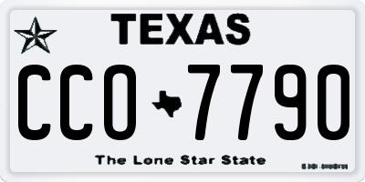 TX license plate CCO7790