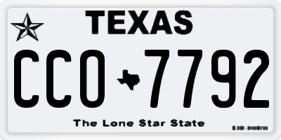 TX license plate CCO7792