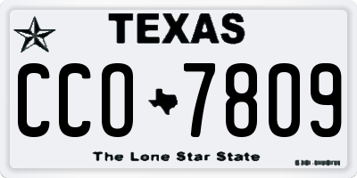 TX license plate CCO7809