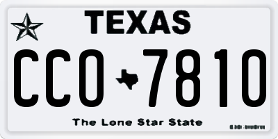 TX license plate CCO7810