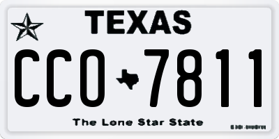 TX license plate CCO7811