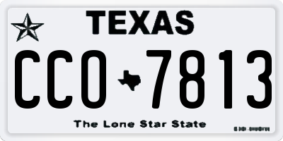 TX license plate CCO7813