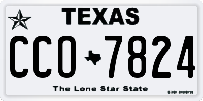TX license plate CCO7824
