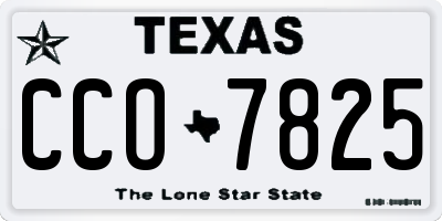 TX license plate CCO7825