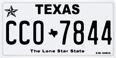 TX license plate CCO7844
