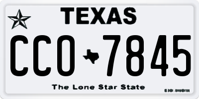 TX license plate CCO7845