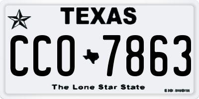 TX license plate CCO7863