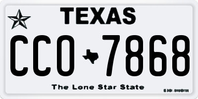 TX license plate CCO7868