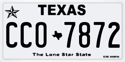 TX license plate CCO7872