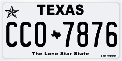 TX license plate CCO7876