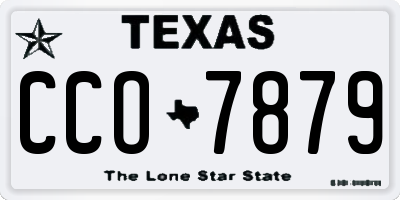 TX license plate CCO7879