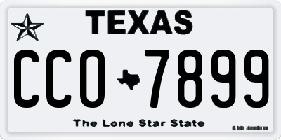TX license plate CCO7899
