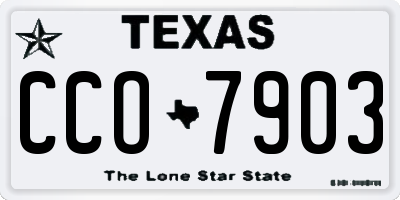 TX license plate CCO7903