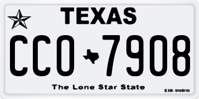 TX license plate CCO7908
