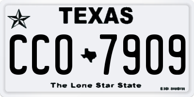 TX license plate CCO7909
