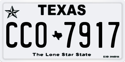TX license plate CCO7917