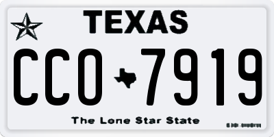 TX license plate CCO7919